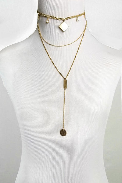 GEO Y DROP NECKLACE | 470118235