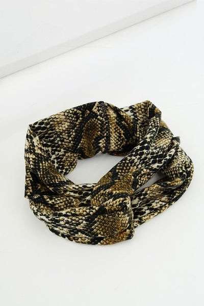 SNAKESKIN PRINT HEADBAND | 13103867