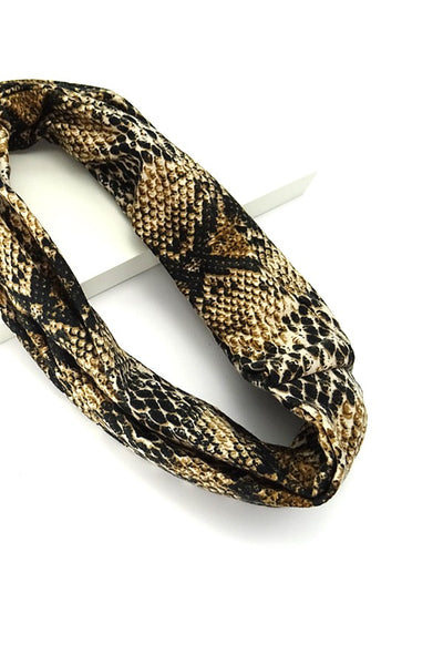 SNAKESKIN PRINT HEADBAND | 13103867