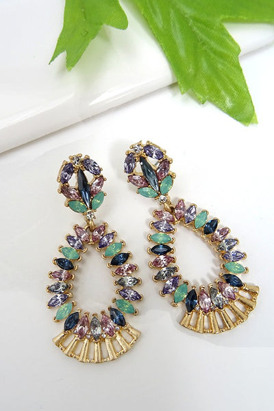 RHINESTONE DROP EARRINGS  | 470313164