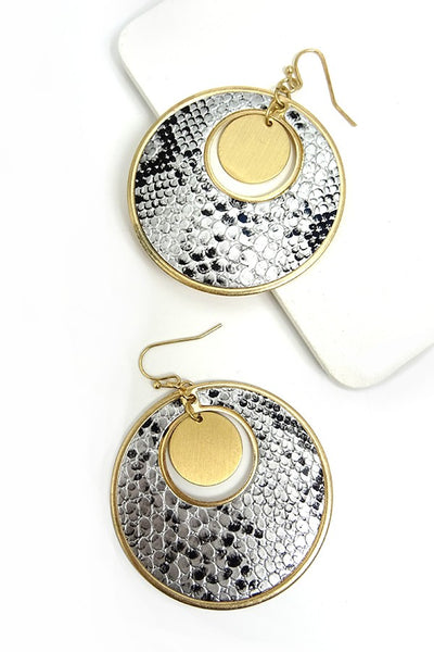 SNAKE PRINT EARRINGS | 5103190308117