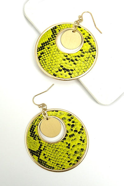 SNAKE PRINT EARRINGS | 5103190308117