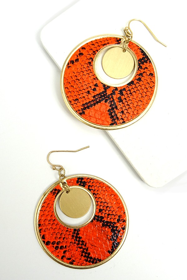 SNAKE PRINT EARRINGS | 5103190308117