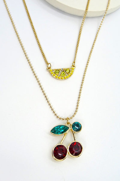 CHERRY LEMON DOUBLE NECKLACE | 250145298