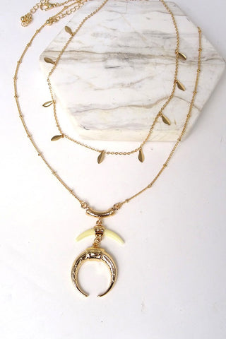 HORN PENDNAT NECKLACE | 470118659