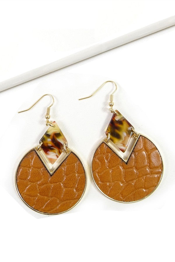 FAUX LEATHER DROP EARRINGS | 51E80416