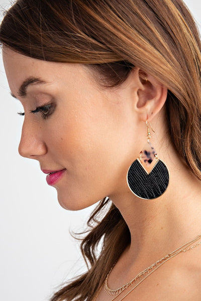 FAUX LEATHER DROP EARRINGS | 51E80416