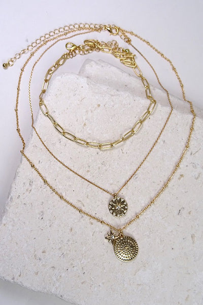 LAYERED CHARM NECKLACE | 250145165