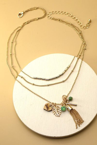 CLUSTER CHARMS MULTI LAYER NECKLACE | 260191255