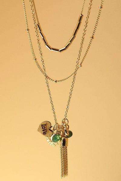 CLUSTER CHARMS MULTI LAYER NECKLACE | 260191255