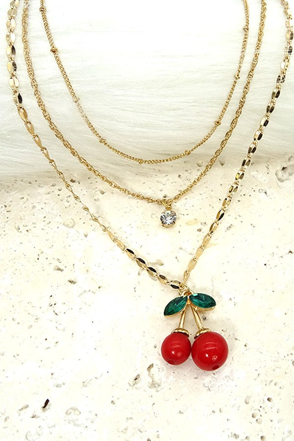 CHERRY PENDANT NECKLACE | 250145039