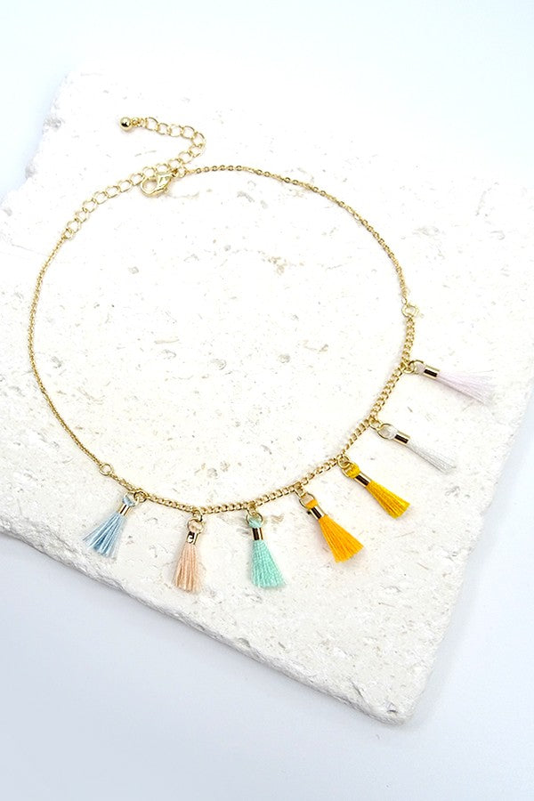 Dainty Mini Tassel Bohemian Necklace | 510120304