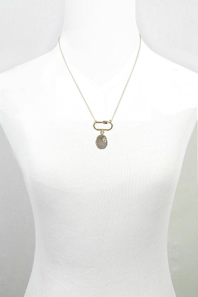 DRUZY STONE W FLOWER PENDANT NECK | 31017078