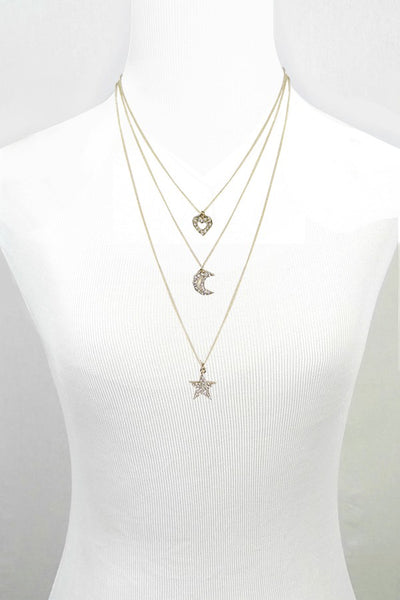 HEART MOON STAR LAYER NECK | 470119051