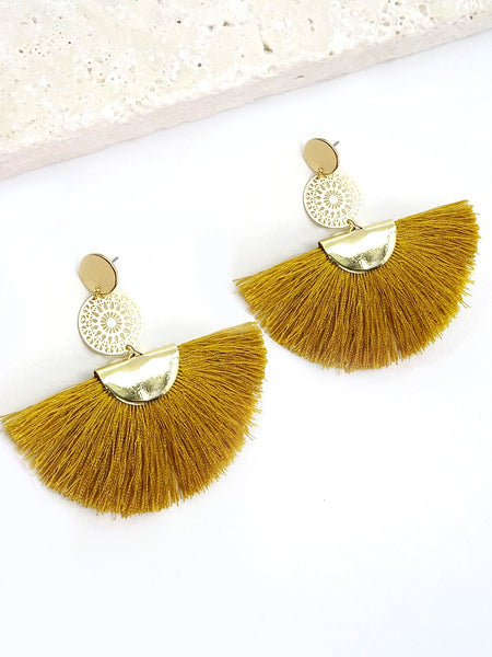 FILIGREE TASSEL FRINGE EARRING | 13032003-208