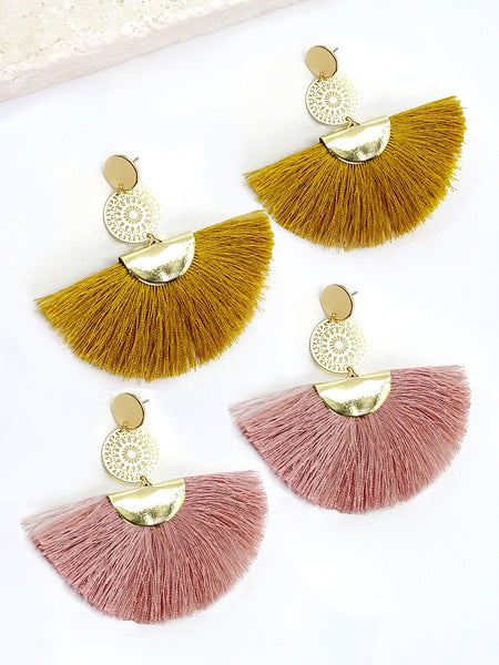 FILIGREE TASSEL FRINGE EARRING | 13032003-208