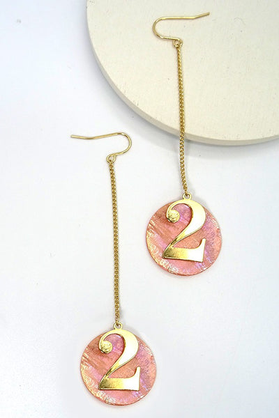 ECCENTRIC NUMBER 2 SHELL DROP EARRING | 31E8012