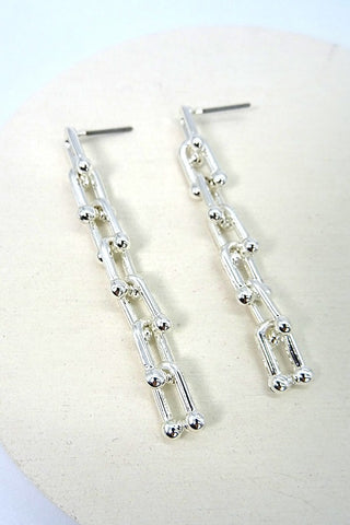 CHUNKY CHAIN LINEAR DROP EAR | 31E24062