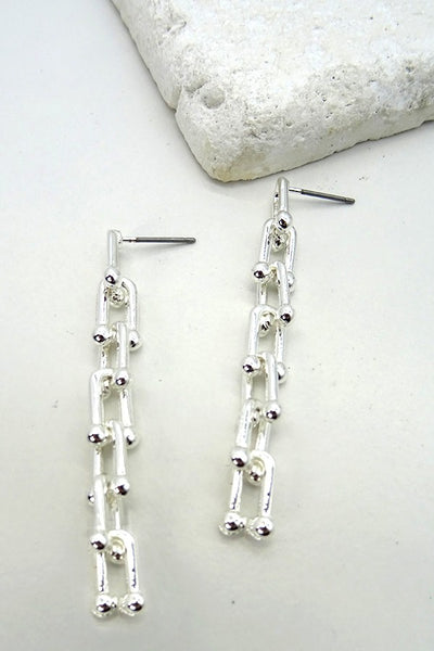 CHUNKY CHAIN LINEAR DROP EAR | 31E24062