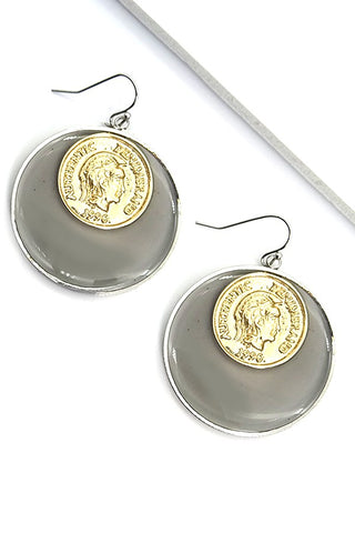 COIN CIRCLE DROP EAR | 31E9095