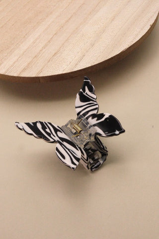 ZEBRA BUTTERFLY HAIR CLAW CLIPS | 40H433