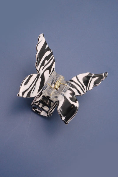 ZEBRA BUTTERFLY HAIR CLAW CLIPS | 40H433