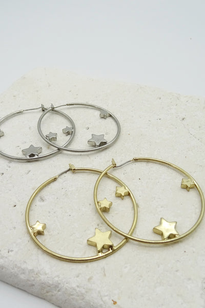 STAR HOOP EARRING | 21E0217