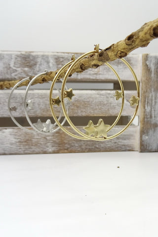 STAR HOOP EARRING | 21E0217