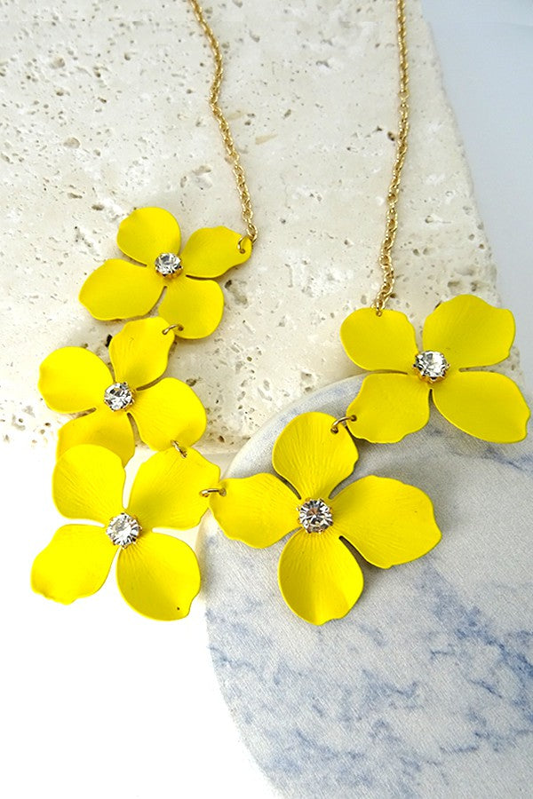 FLOWER STATEMENT NECKLACE | 510119021905