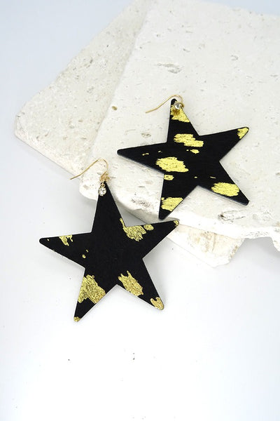 Star shape, faux leather with gold foil accent | 51E2101302