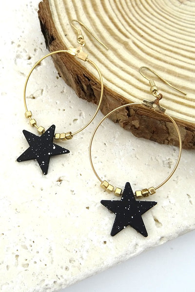 STAR & BEADS DANGLE DROP EARRING | 51E2102005