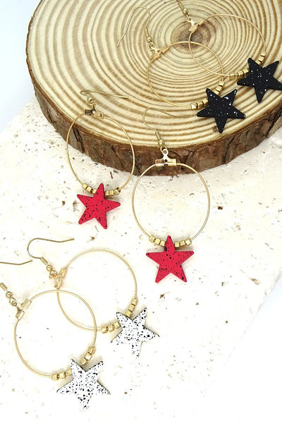 STAR & BEADS DANGLE DROP EARRING | 51E2102005