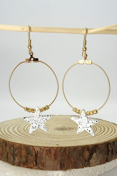 STAR & BEADS DANGLE DROP EARRING | 51E2102005