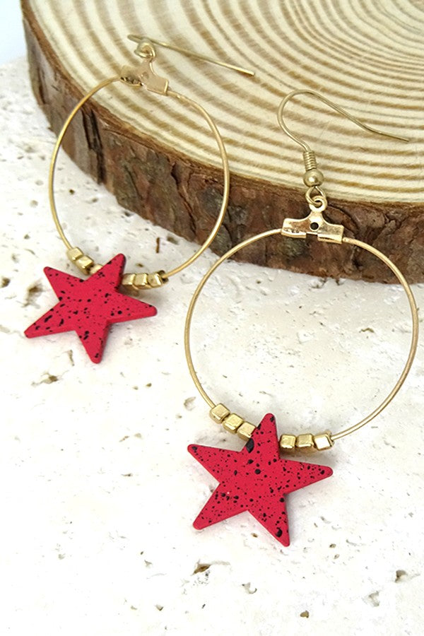 STAR & BEADS DANGLE DROP EARRING | 51E2102005