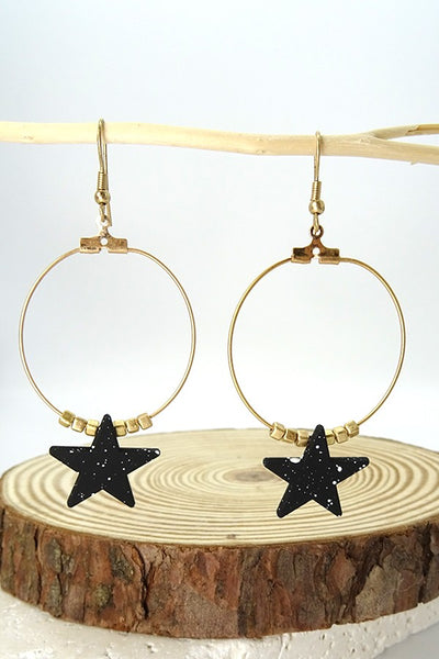 STAR & BEADS DANGLE DROP EARRING | 51E2102005