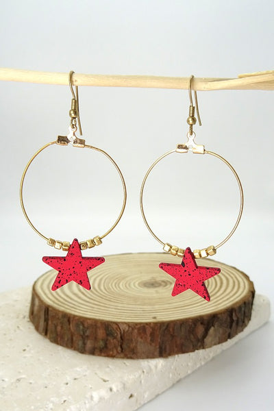 STAR & BEADS DANGLE DROP EARRING | 51E2102005