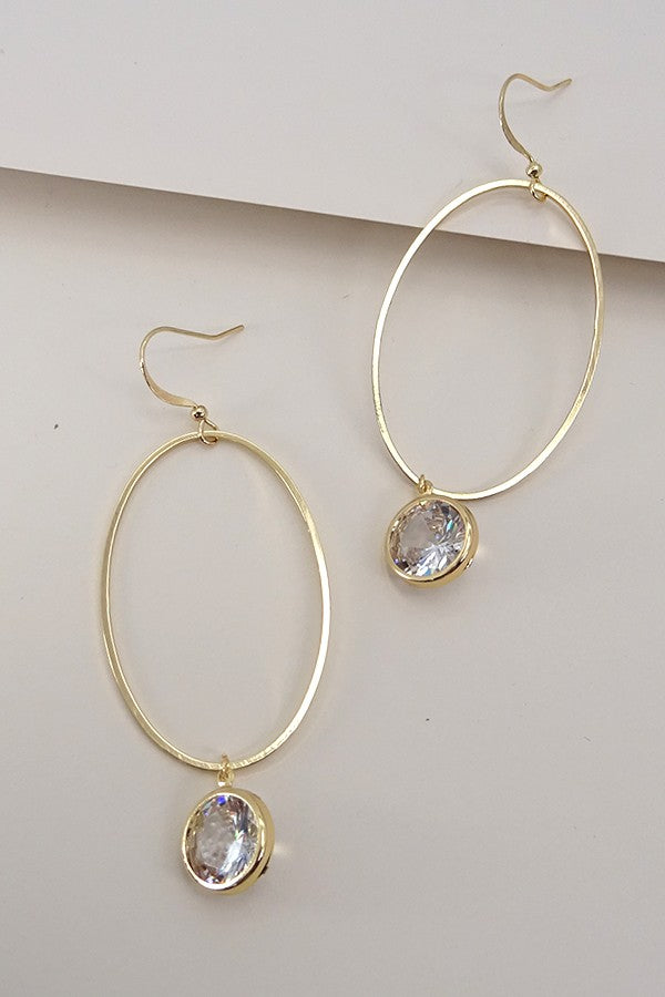 CUBIC ZIRCONIA TEARDROP EARRINGS | 21E1313