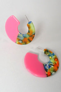 ACRYLIC PLASTIC HOOP EARRING | 51E20115