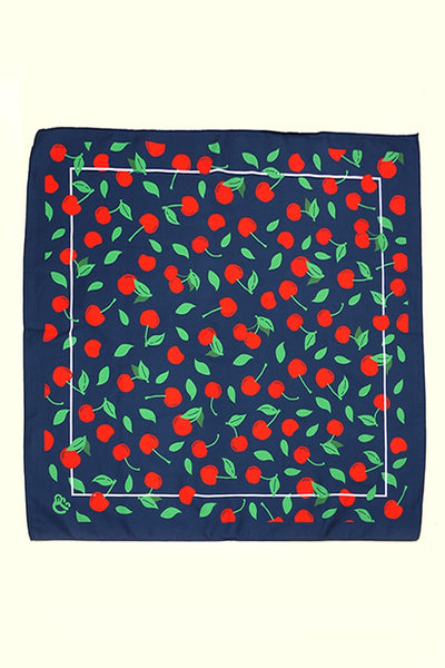 CHERRY SILKY FEEL BANDANA SCARF | 40SC613 CHERRY