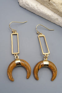 NATURAL STONE HORN DUSTER EARRING | 47E13672