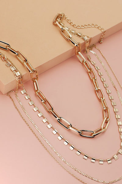 4 CHUNKY CHAIN LINK NECKLACE | 25N236