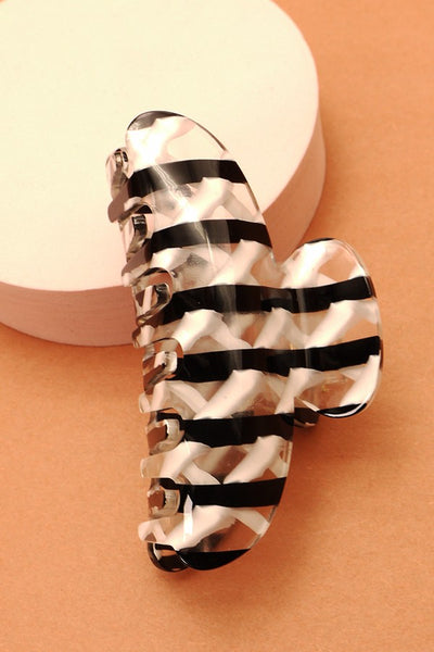 CANDY STRIPE JUMBO HAIR CLAW CLIP | 40H403