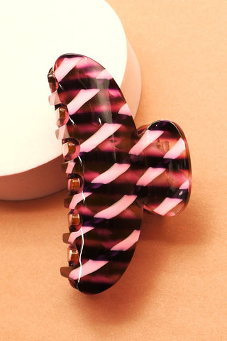 CANDY STRIPE JUMBO HAIR CLAW CLIP | 40H403