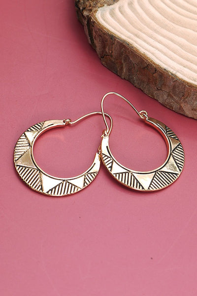 ETCHED AZTEC DROP EARRINGS | 31E21423