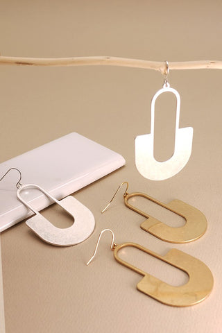 GEO U DROP EARRINGS | 31E21558