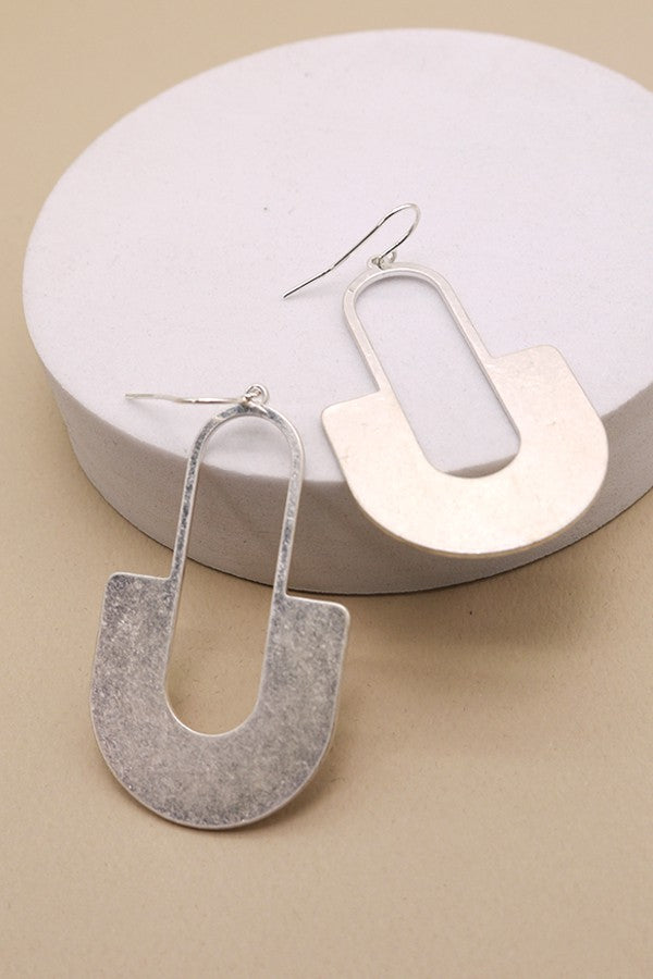 GEO U DROP EARRINGS | 31E21558