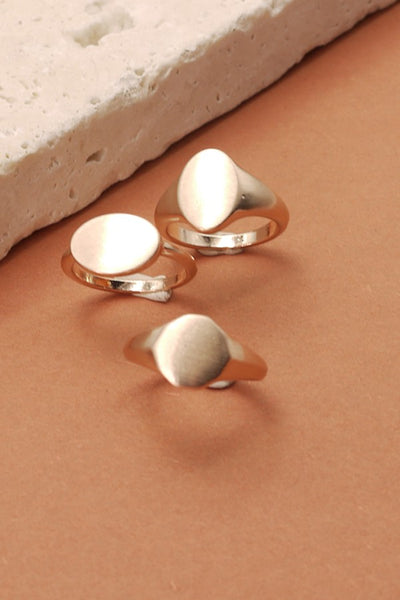 TRIO FLAT PLAIN EMBLEM RINGS | 52R1082701