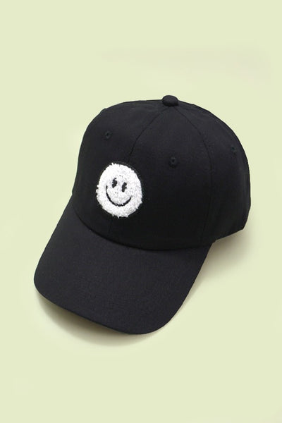 WASHED SHERPA HAPPY FACE BASEBALL CAP 40HW703