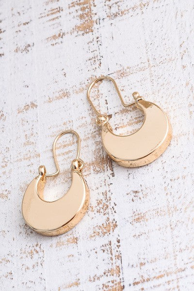 MINI CRESCENT MOON HOOP EARRINGS | 52E2021195