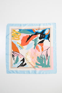 PRETTY PRINT SILKY FEEL BANDANA SCARF | 21SC371BL